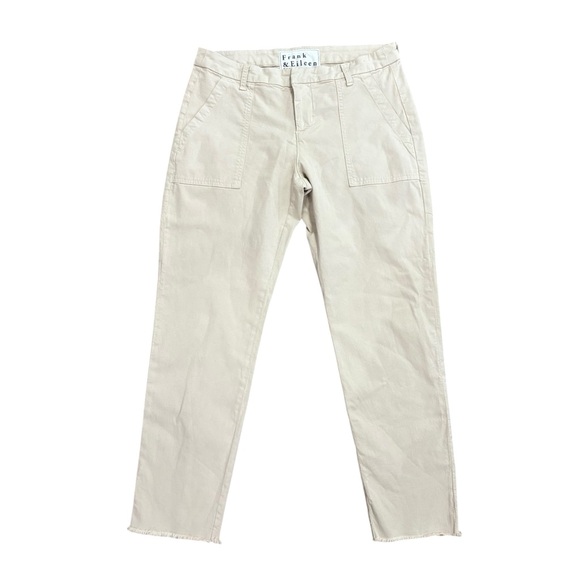 Frank & Eileen Blackrock Utility Pants The Italian Peached Twill Khaki Size 6